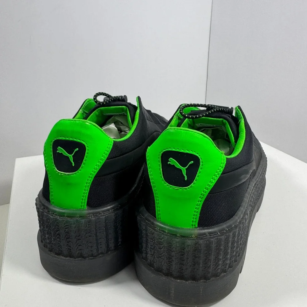 PUMA Fenty Cleated Creeper Surf Shoes Womens Size 8 Black Green‎ Gecko 367681-03